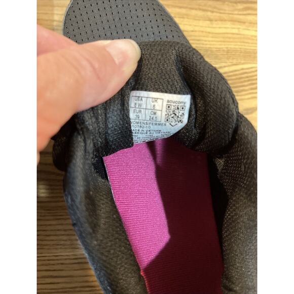 Saucony‎ Cohesion TR16 Trail Running Shoes Womens 8 Black Gray Pink Athletic - Picture 8 of 8